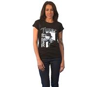 Tupac T Shirt 2PAC Only God can Judge Me Logo Official Womens Skinny Fit Black