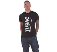 Tupac T Shirt 2PAC Side Photo Logo Official Mens Black S