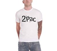 Tupac T Shirt Changes Back Print Repeat Logo Official Mens White L