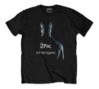 Tupac T Shirt Changes Logo Official Mens Black XL