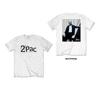 Tupac - T-Shirt # M Unisex White # Changes Back Repeat