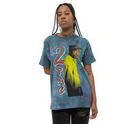 Tupac T Shirt Vintage 2PAC Official Unisex Dye Wash Blue S