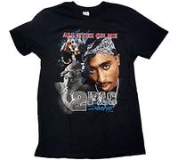 Tupac - Tupac 2pac T Shirt All Eyez Homage Logo Official Mens Black S