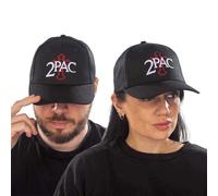 Tupac - Unisex Cross Logo Baseball Cap, Color Black, Size: O/S, Black, One Size