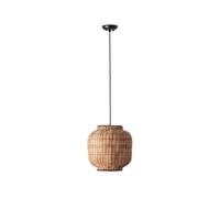 Luminosa Lighting Luminosa Tupai Black, Rattan Dome Pendant Lamp 2700K