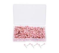 Tupalizy 1/8 Inch Small Round Ball Head Decorative Push Pins Map Thumb Tacks for Travel Map Art Picture Photo Canvas Bulletin Cork Board Wall DIY Craft Home School Office Use, 500PCS (Light Pink)