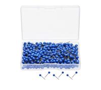 Tupalizy 1/8 Inch Small Round Ball Head Decorative Push Pins Map Thumb Tacks for Travel Map Art Picture Photo Canvas Bulletin Cork Board Wall DIY Craft Home School Office Use, 500PCS (Blue)