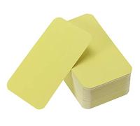 Tupalizy 100PCS Small Blank Paper Message Note Business Cards Double-Sided Mini Greeting Place Name Vocabulary Word Flash Cards Graffiti Scrapbookings DIY Gift Tags Label (Light Yellow)