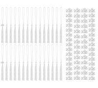 Tupalizy 30PCS Mini Silky Handmade Bookmark Tassels with 60PCS 2025 Year Charms for Graduation Keychain Earring Jewelry Making Wedding Favors Souvenir Gifts Tags DIY Craft Projects, White and Silver