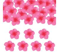 Tupalizy 35PCS Resin Plumeria Flowers Cabochons Flatback Charms Hawaii Floral Decor Frangipani Flower Buttons Beads for Jewelry Making Junk Case Scrapbooking DIY Crafts Summer Party, 25 mm, Resin, No