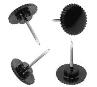 Tupalizy 50PCS Push Pins Decorative Thumb Tacks for Cork Bulletin Board Flat Plastic Head and Steel Point Gear Marking Pins for Wall Hanging Pictures Posters Paper Home Office School Use (Black)