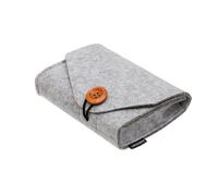 TUPANDY Small Felt Essential Oil Travel Storage Cases Essential Oil Carrying Case Bag Portable Travel Essential Oil Organizer Pouch Bag Holds 6 Bottles 5ML/10ML Or Holds 4 Bottles 15ML (Grey)