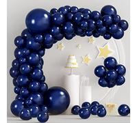TUPARKA 102 Pcs Navy Blue Balloons Garland Arch Kit Matte Navy Blue Balloon Different Sizes 5 10 12 18 Inch Dark Blue Party Balloons for Birthday Bride Baby Shower Wedding Party Decorations