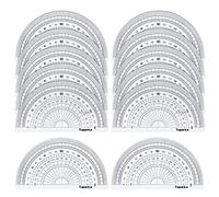 TUPARKA 12 Pack Protractor Clear Math Protractor 180 Degrees 10cm