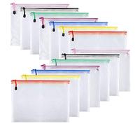 TUPARKA 14 Pcs Zipper Folder Bags A5 Mesh Document Wallets for Cosmetics Office Supplies Accessories