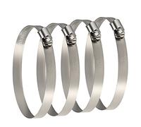TUPARKA 4 Pack Large Size Metal Hose Clips 91-114 mm Adjustable Ducting Clamps for Securing Hoses and Pipes Tube