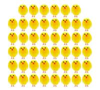 TUPARKA 46Pcs Mini Easter Chicks Yellow Easter Chenille Chicks Cute Fully Easter Chicks Baby Chicks for Easter Party, Easter Egg Bonnet Decoration, Easter Egg Hunt