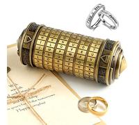 TUPARKA 5 Pieces Da Vinci Code Mini Cryptex Puzzle Boxes Interesting Creative Gift Valentines Day Gifts for Him Her （Bronze)