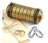 TUPARKA 5Pcs Da Vinci Code Mini Cryptex Valentine's Day Interesting Creative Romantic Birthday Gifts for Her(Bronze)