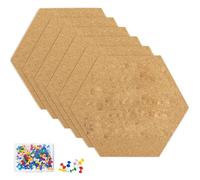 TUPARKA 6 Pack Cork Board for Wall with 100 Push Pins for Wall Home School Office Decorative (8.2"×7")