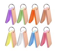 TUPARKA 8 Set 400 Pcs Study Cards Index Cards Flash Cards Kraft Paper Memo Scratch Pads with Metal Binder Ring,Multicolor