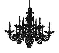 TUPARKA Halloween Chandelier Decoration Black Halloween Haunted House Decoration Glitter Ceiling Hanging Decoration,1 Set