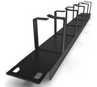 Tupavco Cable Management Panel - 1U Wire Manager with 5 D-Ring Hooks Horizontal Rackmount for 19 Server Rack Network Cabinet - TP1714