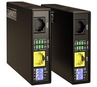 Tupavco Ethernet Extender Kit Over Phone Line or RJ45 Cable Range up to 7000 ft - 2pc Pair TEX-100 - LAN Network Extension over Twisted Copper Wire or CAT5/CAT6-VDSL Broadband Repeater Booster Bridge