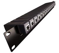 Tupavco TP316 Rack Mount Rail Panel 19" with 16x DIN Ethernet Surge Protectors Rack Cabinet Mount 1U GbE PoE+ Gigabit 1000Mbs - LAN Network Thunder Lighting Surge Suppressor/Arrester Protector 16 Pack Rack