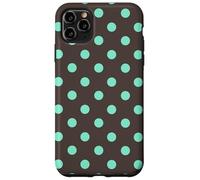 Tupe Brown Aqua Big Polka Dot Boho Vintage Aesthetic Girly Case for iPhone 11 Pro Max