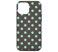 Tupe Brown Aqua Big Polka Dot Boho Vintage Aesthetic Girly Case for iPhone 12 Pro Max