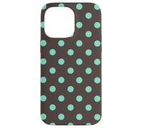 Tupe Brown Aqua Big Polka Dot Boho Vintage Aesthetic Girly Case for iPhone 14 Pro Max