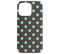 Tupe Brown Aqua Big Polka Dot Boho Vintage Aesthetic Girly Case for iPhone 15 Pro Max