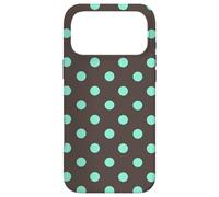 Tupe Brown Aqua Big Polka Dot Boho Vintage Aesthetic Girly Case for iPhone 17 Pro Max