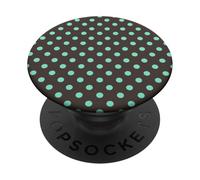 Tupe Brown Aqua Big Polka Dot Boho Vintage Aesthetic Girly PopSockets Adhesive PopGrip