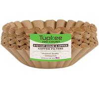 Tupkee Coffee Filters 8-12 Cups - 200 Count, Basket Style, Natural Brown Unbleached Coffee Filter, Made in the USA