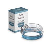 Tupkee Glass Sip Lid Niagara - Replacement Double Wall Glass Tumbler, 14oz & 8oz Hand Blown Glass Travel Mug