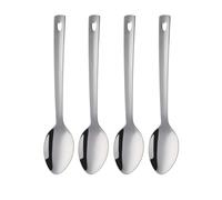 TUPMFG 13 Inch Large Table Spoons for Serving, Stainless Steel Buffet Serving Spoons Set, Long Handle Soup Spoons, for Parties Dinner Kitchen Restaurant (Silver, 4 Piece)