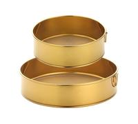 TUPMFG 2 Pcs Flour Sieve Stainless Steel Fine Mesh Strainer Round Sifting Sieve Flour Sifter Handheld Sugar Sieve for Baking (15 cm + 20 cm) (Gold)