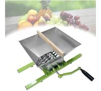 TUPOSTAR 7L Fruit Crusher, Portable Apple Pulper Grinder, Manual Juicer Grinder Stainless Steel, for Wine and Cider Pressing,Green