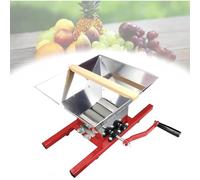 TUPOSTAR 7L Fruit Crusher, Portable Apple Pulper Grinder, Manual Juicer Grinder Stainless Steel, for Wine and Cider Pressing,Red
