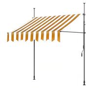 TUPOSTAR Adjustable Balcony Awning, Manual Retractable Awning, Free Standing Sun Shade, Garden Shelter Canopy with Hand Crank, for Patio, Gazebo, Garden, Restaurant, Cafe,09,3.5 * 1.2m