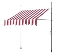 TUPOSTAR Adjustable Balcony Awning, Manual Retractable Awning, Free Standing Sun Shade, Garden Shelter Canopy with Hand Crank, for Patio, Gazebo, Garden, Restaurant, Cafe,02,1 * 1.2m