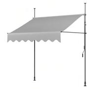 TUPOSTAR Adjustable Balcony Awning, Manual Retractable Awning, Free Standing Sun Shade, Garden Shelter Canopy with Hand Crank, for Patio, Gazebo, Garden, Restaurant, Cafe,08,3.5 * 1.2m