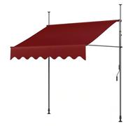 TUPOSTAR Adjustable Balcony Awning, Manual Retractable Awning, Free Standing Sun Shade, Garden Shelter Canopy with Hand Crank, for Patio, Gazebo, Garden, Restaurant, Cafe,04,4 * 1.2m