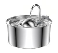 TUPOSTAR Cat Water Fountain for Drinking, 3.2L Cat Fountain Stainless Steel Automatic, with Ultra-Silent Pump, Water-Level Window, for Small Large Pets,C,Basic