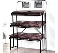 TUPOSTAR Commercial Fruit & Vegetable Display Stand, Space-Saving Metal Rack for Kitchen, Office, Supermarket & Store, Versatile Pantry & Snack Organizer,03,170cm