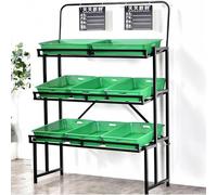 TUPOSTAR Commercial Fruit & Vegetable Display Stand, Space-Saving Metal Rack for Kitchen, Office, Supermarket & Store, Versatile Pantry & Snack Organizer,01,170cm