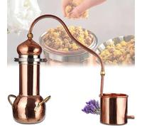 TUPOSTAR Copper Moonshine Still, 2L/3L Pure Copper Alembic Still, Household Small Fresh Flower Essential Oil Distiller, for Whiskey, Moonshine Essential Oils,A,2L