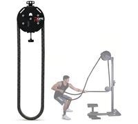 TUPOSTAR Endless Rope Trainer, Resistance Trainer Machine, Suspension Endless Rope Pulley System, Home Gym Infinity Rope for Interval Resistance Training,Black